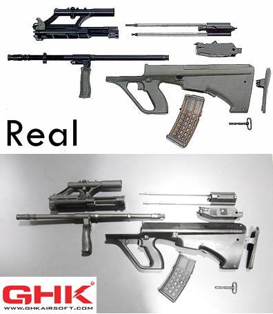постер GBBR газовая версия Steyr AUG от GHK